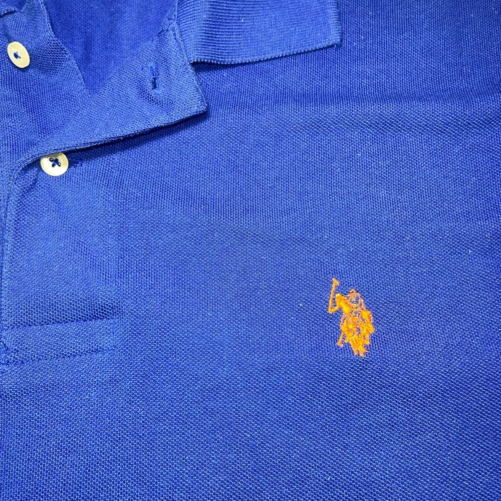 U.S. Polo Assn. Men's 2XL Royal Blue Short Sleeve Polo Shirt - Picture 4 of 11